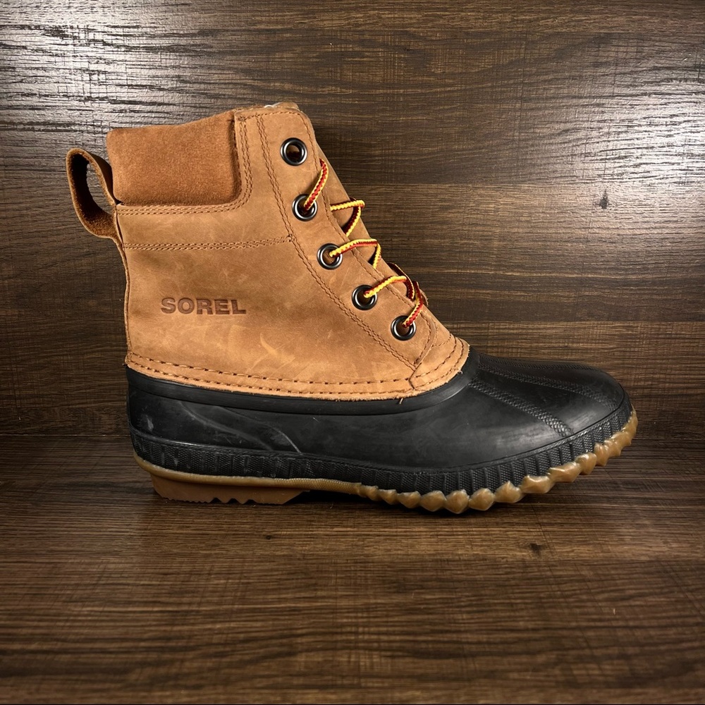 Sorel Men’s Cheyanne Waterproof Brown Leather Duck Boots